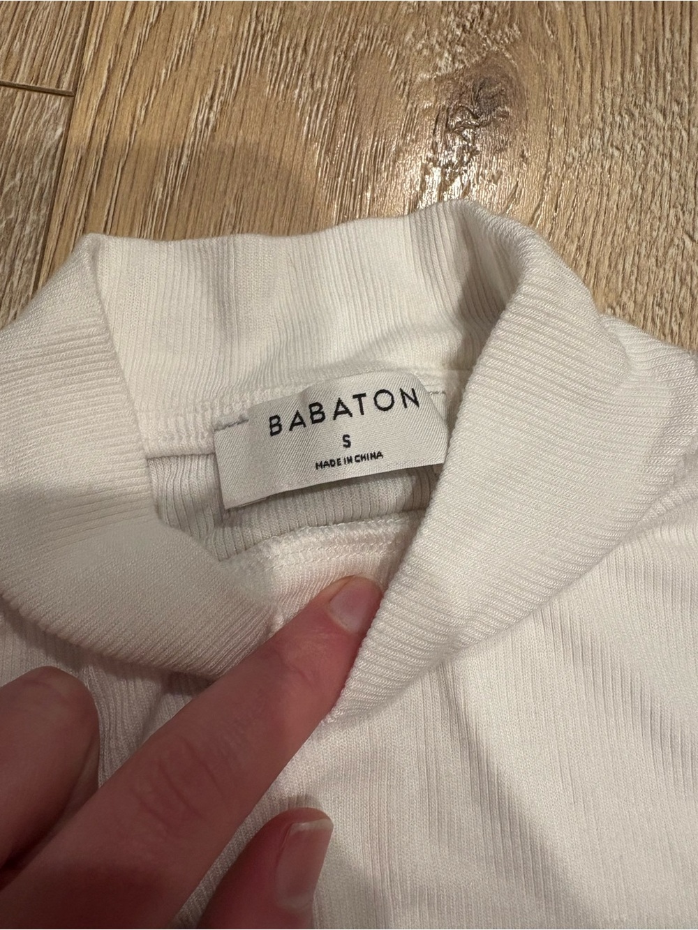 Babaton Cream Short-Sleeve Mock Neck Top - Picture 2 of 3
